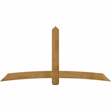 Ekena Millwork Bellingham Rough Sawn Timber Gable Bracket, Western Red Cedar, 96"W x 48"H x 6"D x 6"F, 12/12 Pitch GBW096X48X0606BEL00RWR